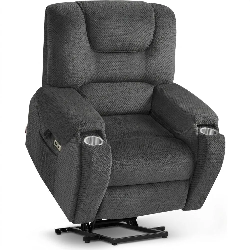 Sillón Eléctrico con Masaje y Calefacción, Función de Reclinación 145°, Cojín Completo