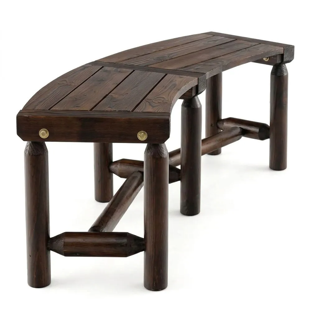 Banco de Jardín de Madera para Exterior de 2 Plazas