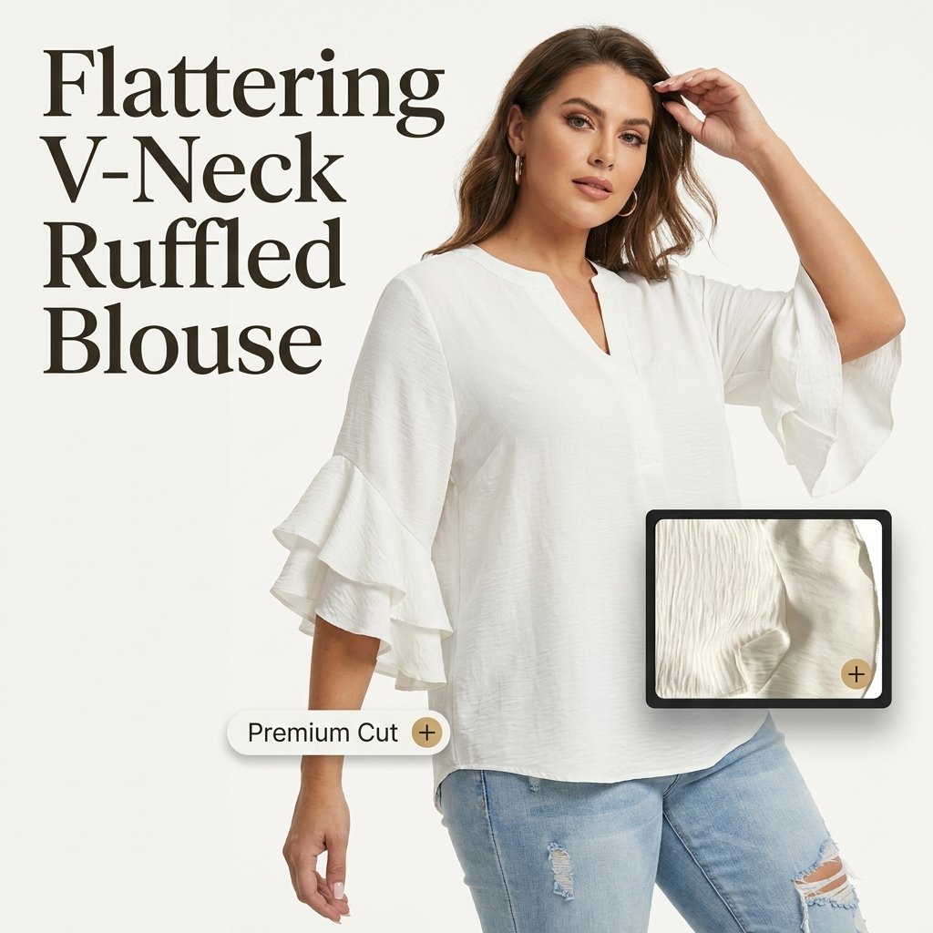Elegant V-Neck Blouse