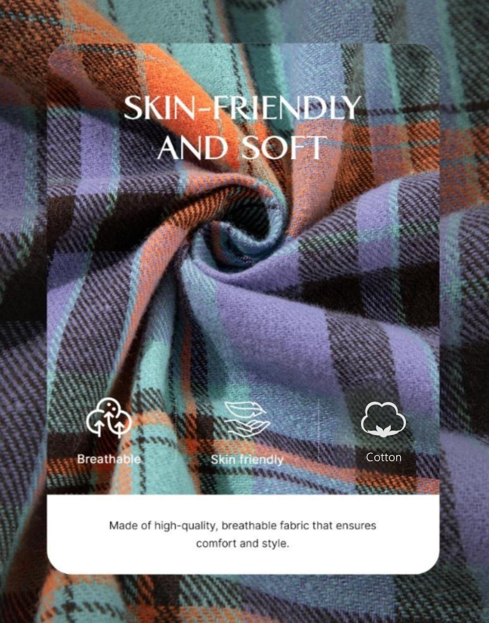 Asvivid 2026 Spring Fall Clothes For Women Casual Plaid Print Loose Vintage Button Up Shirt Cotton Long Sleeve Blouses Tops with Pockets Back To School Fashion Outfits Womenswear Streetwear sohochic