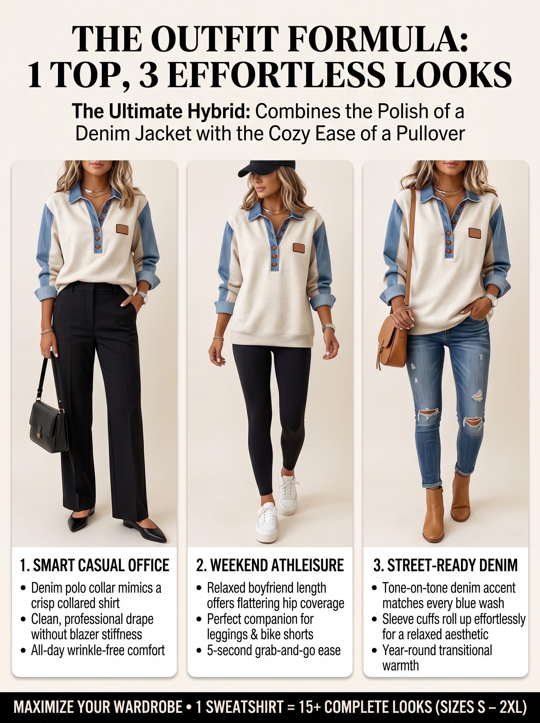 1 Top 3 Ways Capsule Wardrobe Outfit Guide