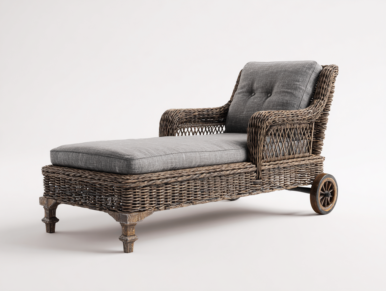 Bain de soleil rotin synthétique 200x70x80 cm gris naturel détente extérieure-Novayliving