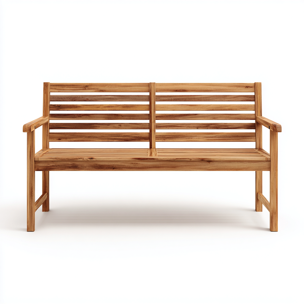 Banc de jardin en bois 150x55x90 cm - brun - style naturel-Novayliving