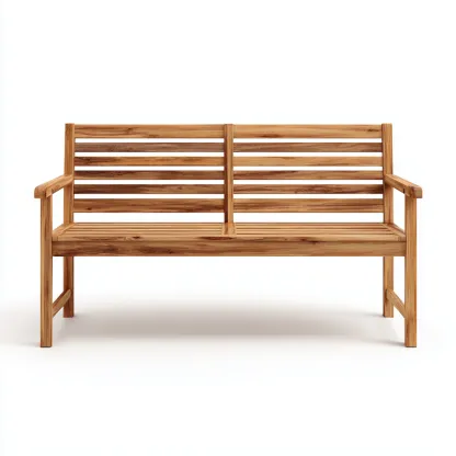 Banc de jardin en bois 150x55x90 cm - brun - style naturel-Novayliving