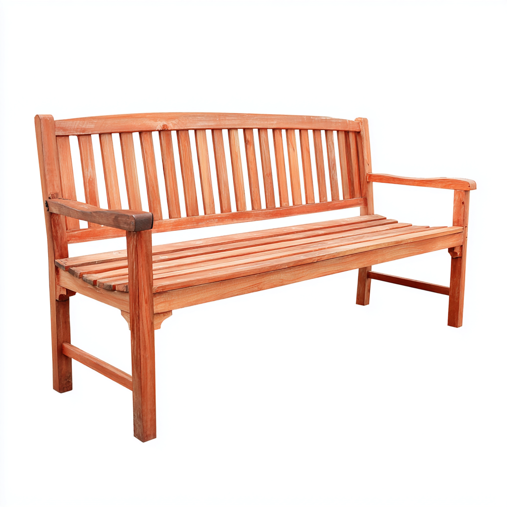Banc de jardin en bois 160x55x90 cm - brun - style naturel-Novayliving