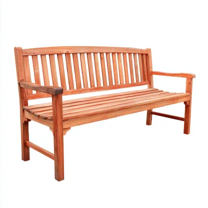 Banc de jardin en bois 160x55x90 cm - brun - style naturel-Novayliving