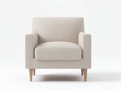 Fauteuil en tissu 72x78x85 cm - beige clair - style contemporain pour salon-Novayliving