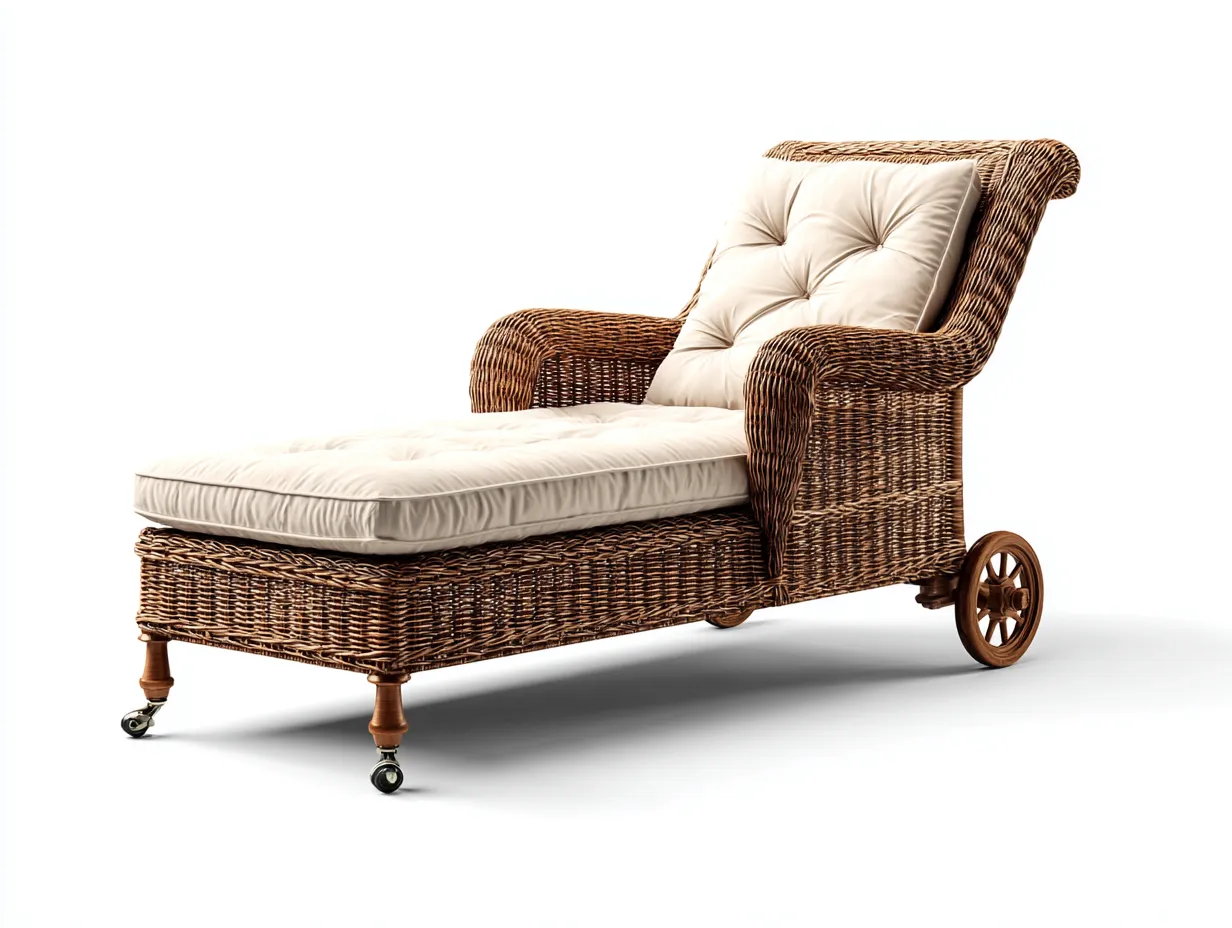 Bain de soleil en rotin 185x70x78 cm - beige et marron - détente extérieure-Novayliving