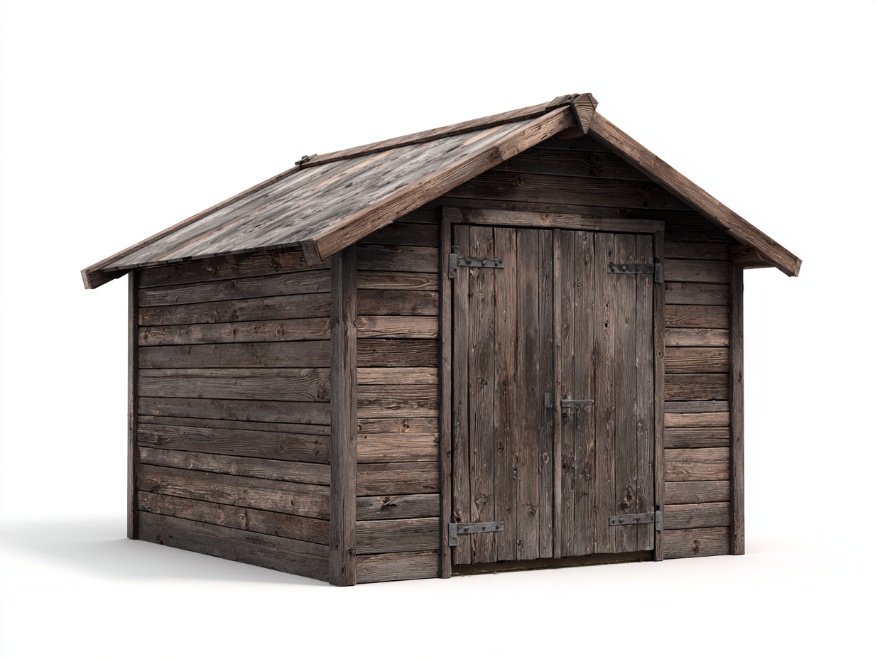 Casetta da giardino-Legno-274x196x218 cm-marrone scuro-stile rustico-Roluxlyinterior