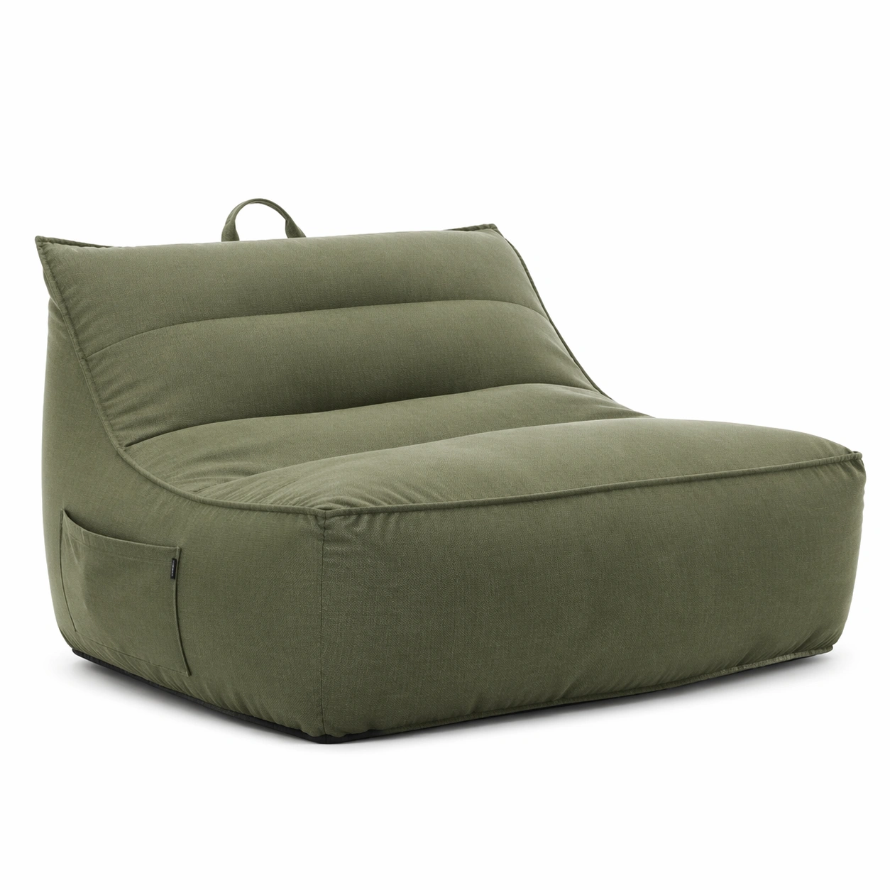 Sillon reclinable tipo puff grande verde oliva