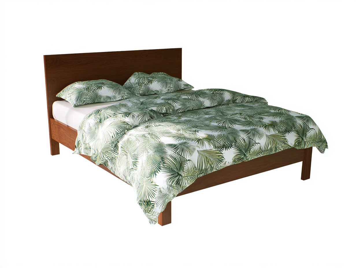 Letto matrimoniale - legno massello - 205x165x95 cm - marrone - stile naturale moderno-Liriamidecor