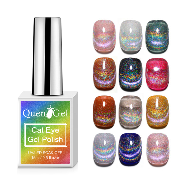 2026 New Viral "Rainbow Cat-Eye" Gel Polish: Versatile, Iridescent, and Holographic Crystal-Effect Nail Art
