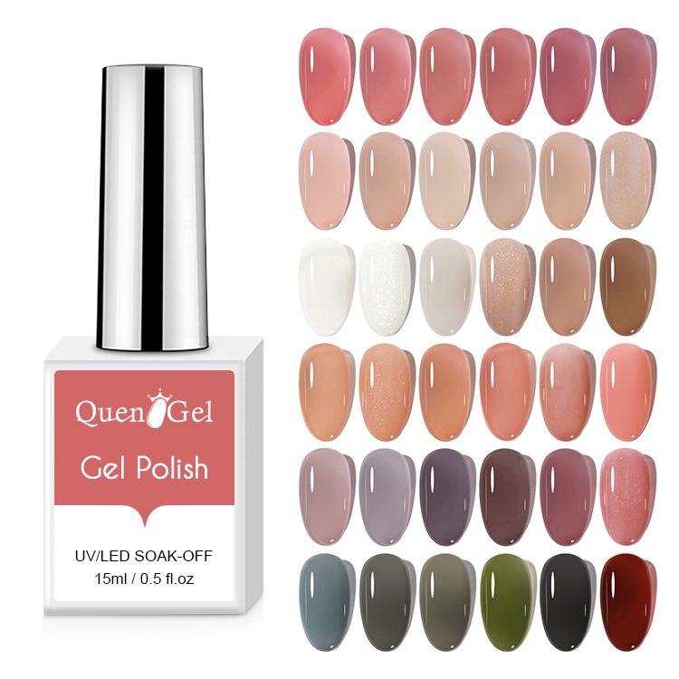 2026 New KaSi Ice-Translucent Nude Gel Polish – Trendy Spring/Summer "Jade-Like" Jelly Pink for Manicures