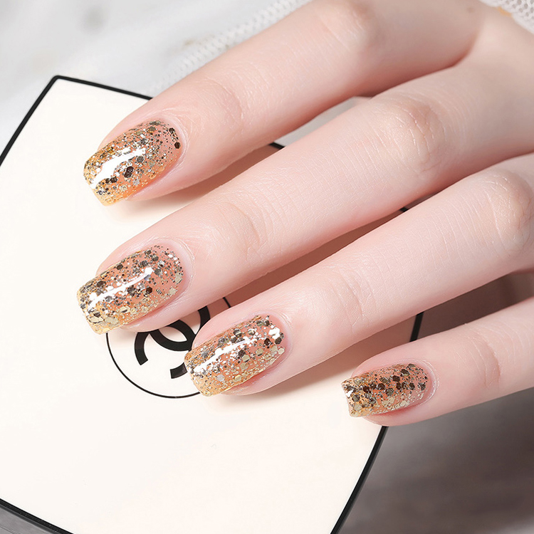 2026 Large-Bottle Nail Gel Polish: Diamond Sequins, Glitter, and Iridescent Flakes (Champagne Silver-White)