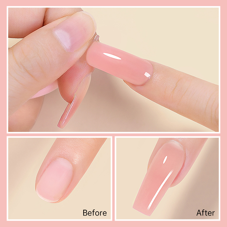2026 Crystal Nail Extension Gel Kit – Includes Nail Forms for Quick UV/LED Sculpting (No Paper Forms Needed) & Rhinestone Adhesive; Professional Salon Grade