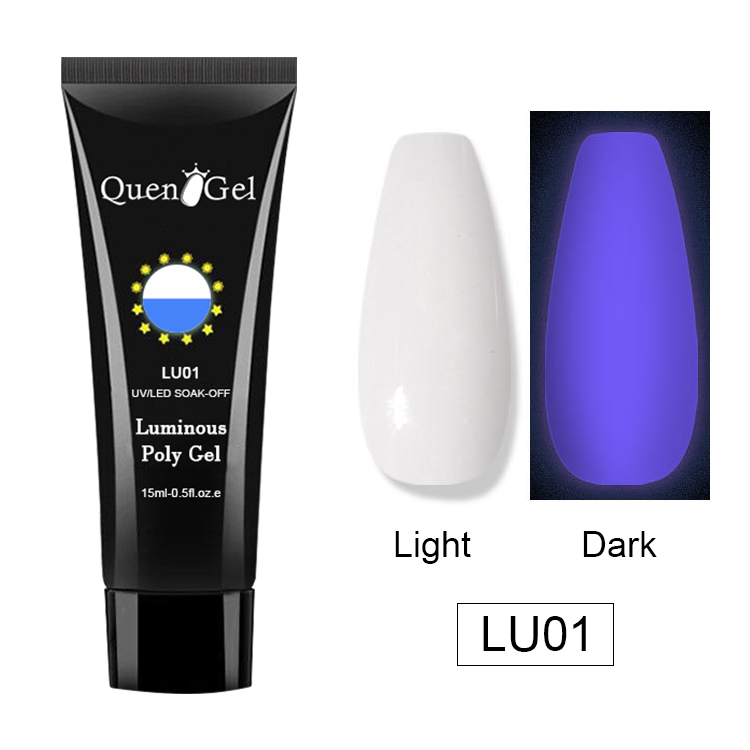 2026 Glow-in-the-Dark Nail Extension Gel – Colored UV/LED Gel – Pain-Free, Form-Free Crystal Nail Extension