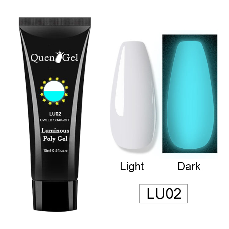 2026 Glow-in-the-Dark Nail Extension Gel – Colored UV/LED Gel – Pain-Free, Form-Free Crystal Nail Extension