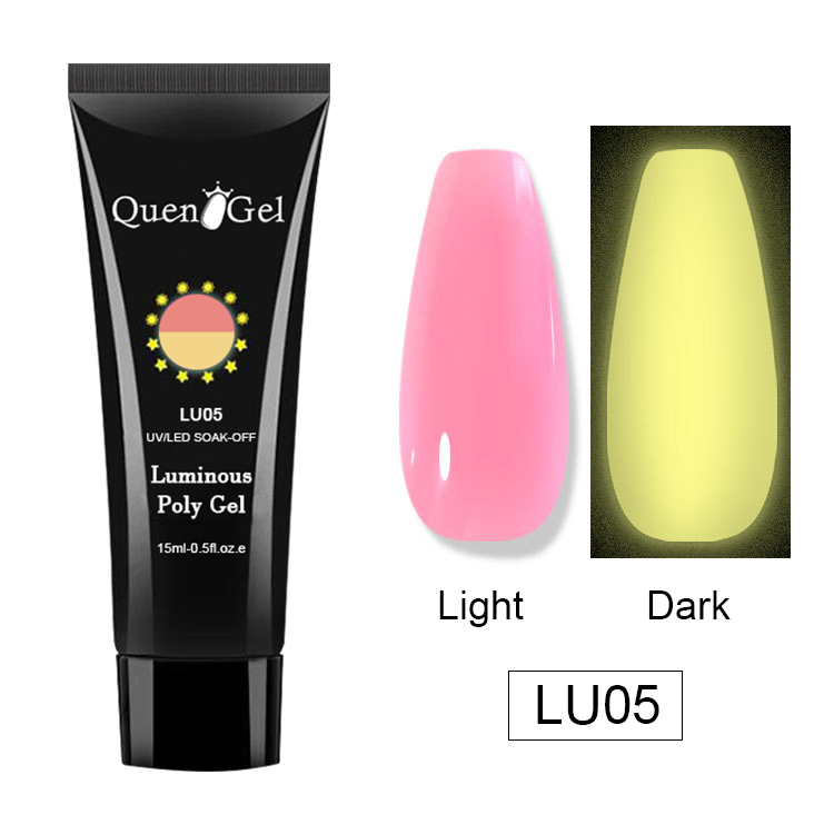 2026 Glow-in-the-Dark Nail Extension Gel – Colored UV/LED Gel – Pain-Free, Form-Free Crystal Nail Extension