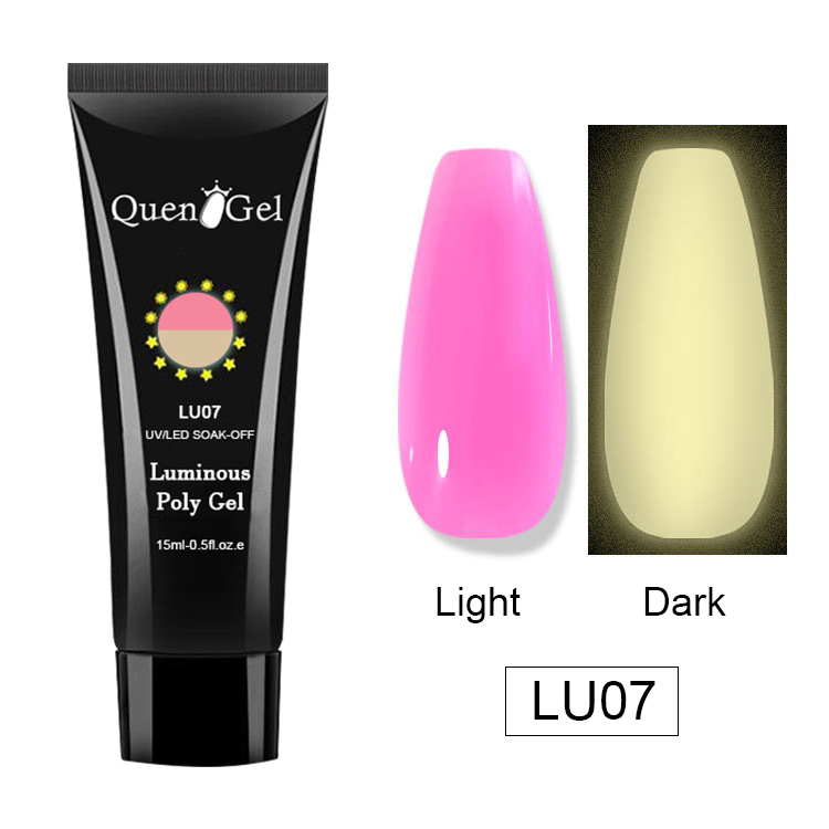 2026 Glow-in-the-Dark Nail Extension Gel – Colored UV/LED Gel – Pain-Free, Form-Free Crystal Nail Extension