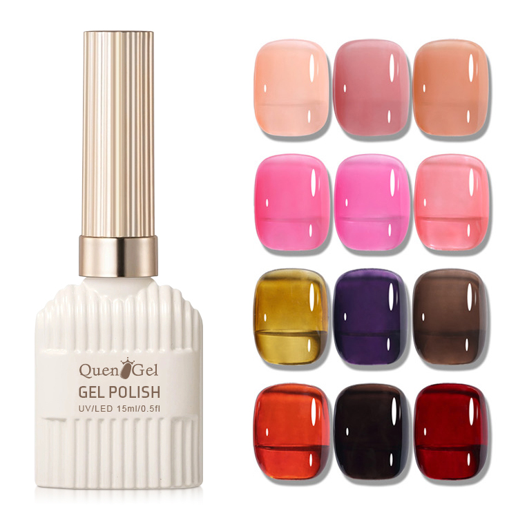 2026 New Collection: Translucent "Ice-Clear" Gel Polish – Salon-Grade UV/LED Curing Gel (Summer Nude Shades)