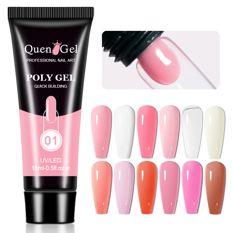 2026 Nail Extension Gel Kit: Quick-Sculpting UV/LED Gel for Nail Forms (No Paper Forms Needed) & Rhinestone Adhesive