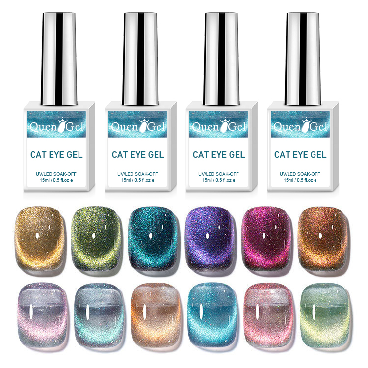 2026 New Trendy "Cat-Eye" Gel Polish: Dynamic Crushed Diamond & Crystal Effect – Popular, Skin-Brightening, and Salon-Exclusive.