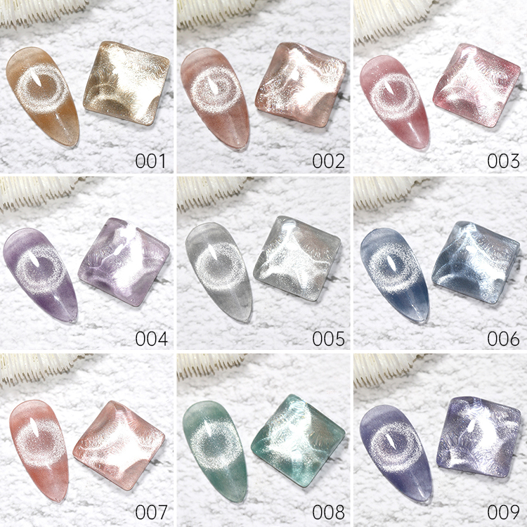 2026 Crystal/Moonstone Cat-Eye Gel Polish – "Ice Smoothie" Wide Cat-Eye Effect (Salon-Quality UV/LED Gel Set)