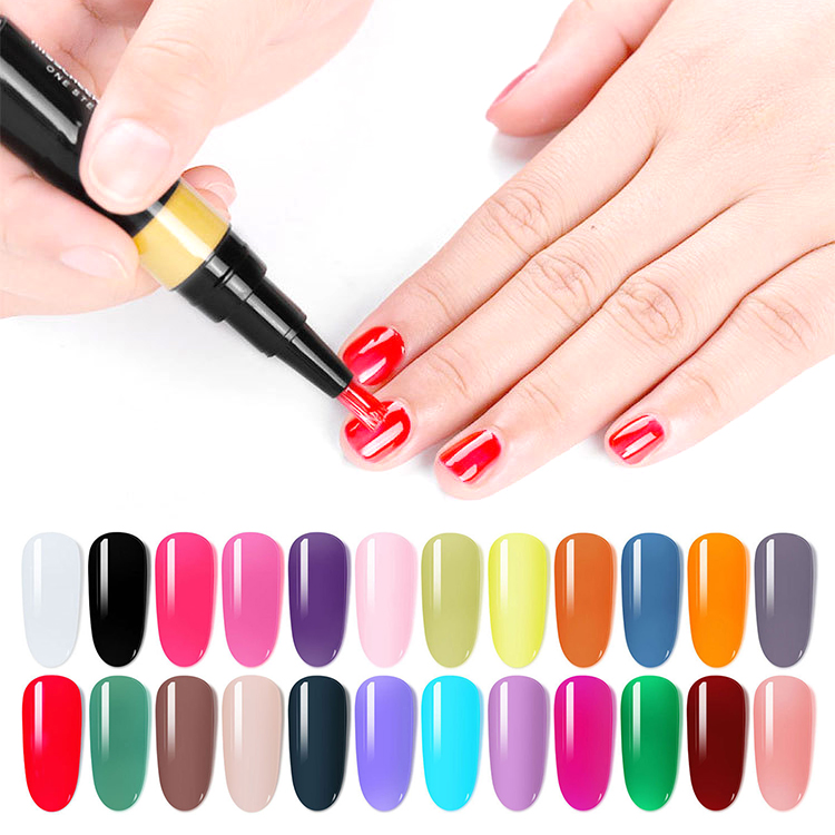 2026 3-in-1 One-Step Gel Nail Polish Pen (No Base or Top Coat Needed) – Time-Saving, Easy-to-Use UV/LED Gel Set