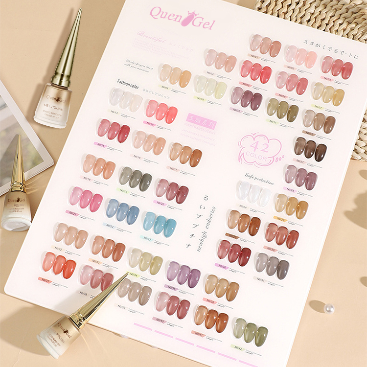 2026 New Collection: Sheer Nude Gel Polish Set – Jelly-Finish UV/LED Gel for Professional Salons