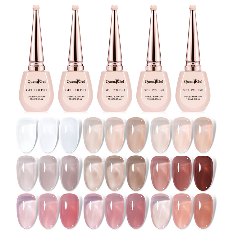 2026 New Trending "Ice-Cool" Skin-Flattering & Brightening Gel Polish – Sheer Summer Nude Collection
