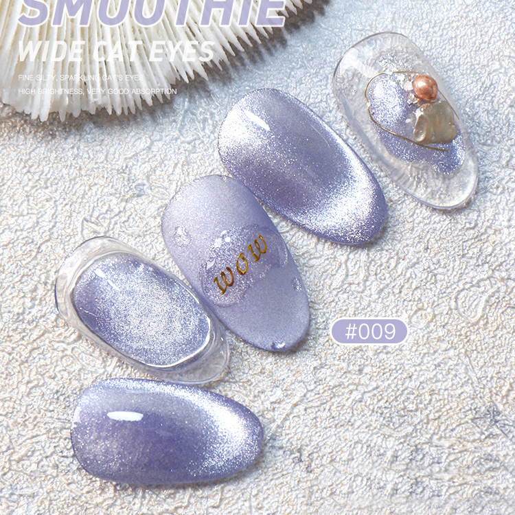 2026 Crystal/Moonstone Cat-Eye Gel Polish – "Ice Smoothie" Wide Cat-Eye Effect (Salon-Quality UV/LED Gel Set)