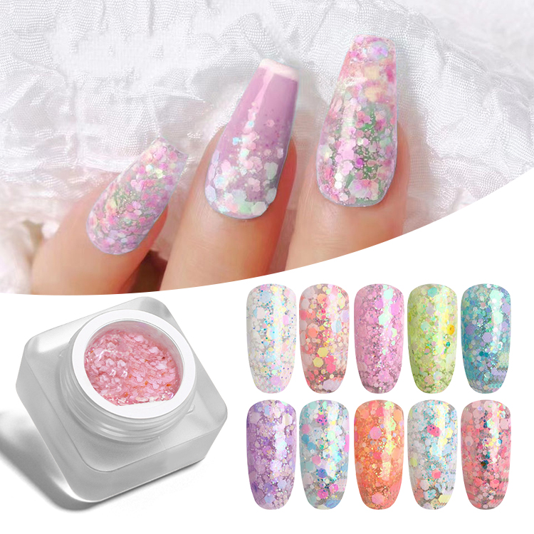 2026 Marshmallow Starry Glitter Gel