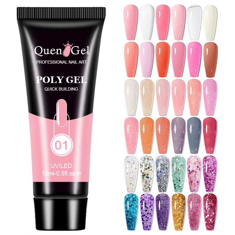2026 Nail Extension Gel Kit: Quick-Sculpting UV/LED Gel for Nail Forms (No Paper Forms Needed) & Rhinestone Adhesive