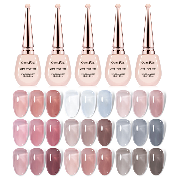 2026 New Trending "Ice-Cool" Skin-Flattering & Brightening Gel Polish – Sheer Summer Nude Collection