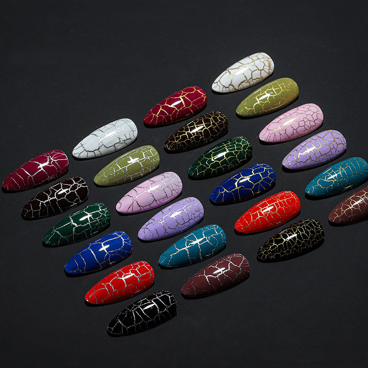 2026 New Crackle Gel Polish Set – Snake-Skin/Cracked Effect UV/LED Gel for Professional Nail Salons