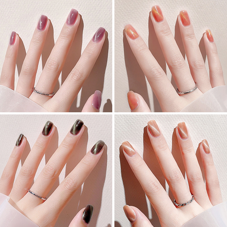 2026 Trending Cat-Eye Gel Polish: Autumn/Winter Viral "Crystal" & Aurora Cat-Eye Shades
