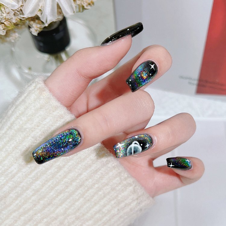 2026 New Viral "Rainbow Cat-Eye" Gel Polish: Versatile, Iridescent, and Holographic Crystal-Effect Nail Art