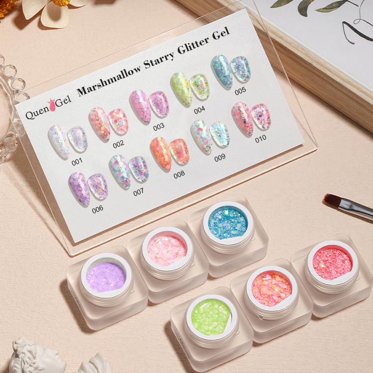 2026 Marshmallow Starry Glitter Gel