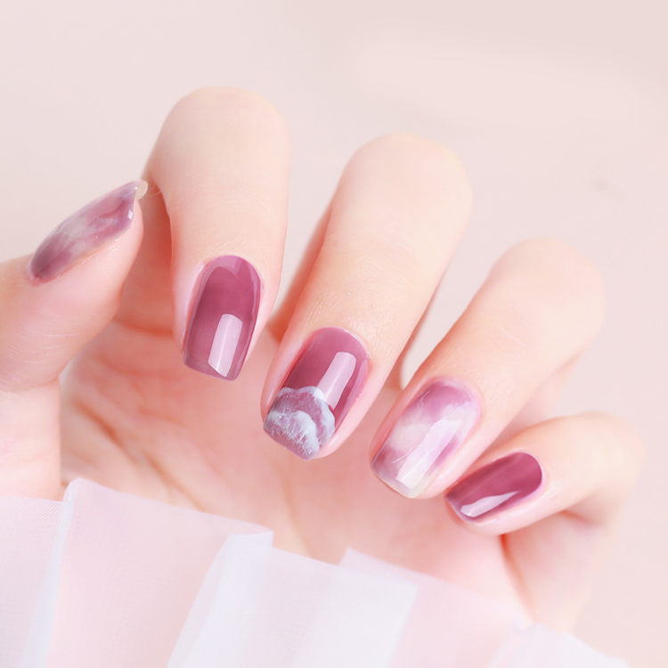 2026 New Japanese-Style Transparent Marble-Effect Blending Gel for Nail Art (Gradient/Smudge Polish)