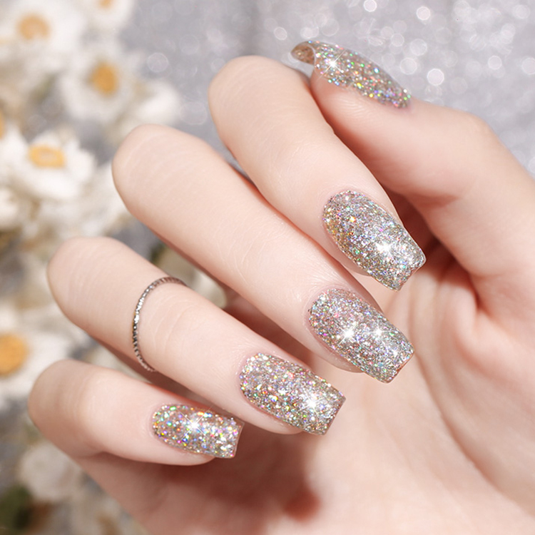 2026 New Arrival: Authentic "Dazzling Galaxy" Gel Polish – Ultra-Sparkly Platinum Starry Sky UV/LED Gel