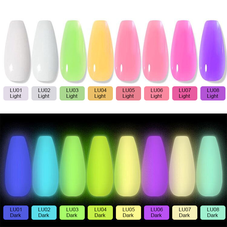 2026 Glow-in-the-Dark Nail Extension Gel – Colored UV/LED Gel – Pain-Free, Form-Free Crystal Nail Extension
