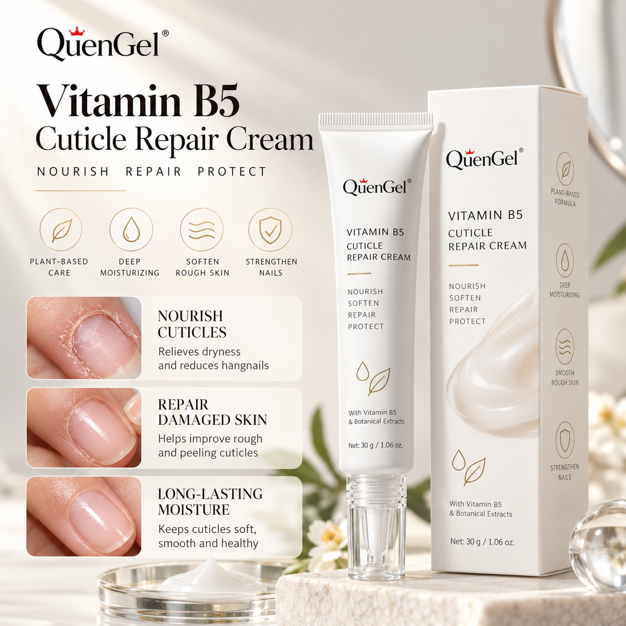 Private Label Pro-Vitamin B5 Nail Cream | Hydrating OEM