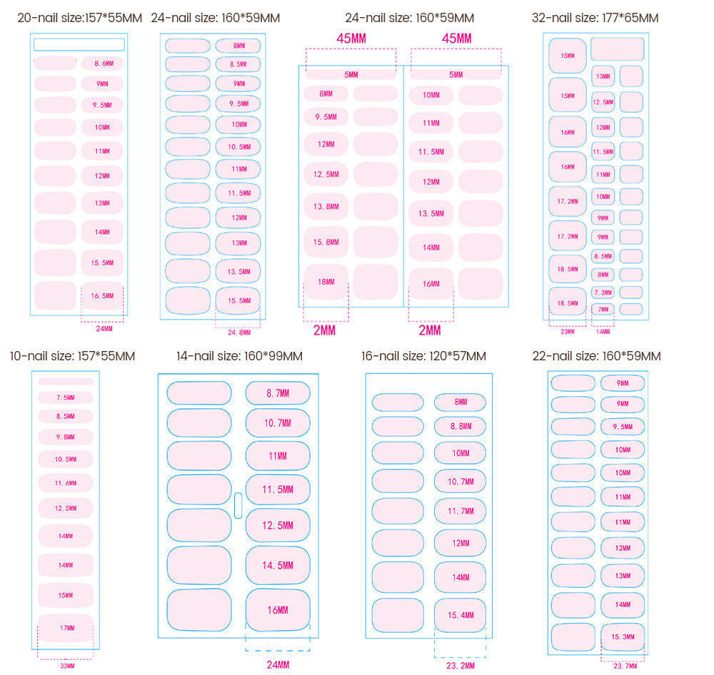 Nail Wraps Exact Sizing