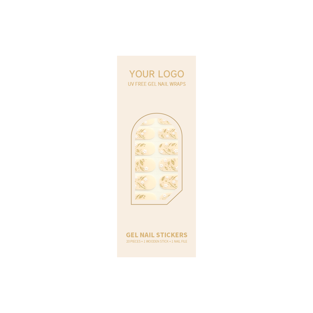 Custom logo printing on nail strip retail packaging