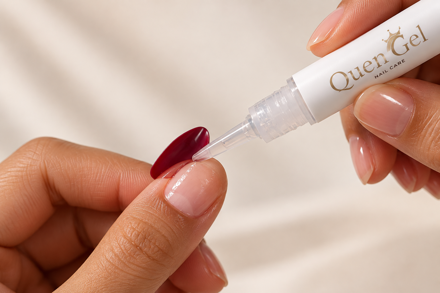 QuenGel Precision Nail Remover Pen for compatible Press-On Nail removal