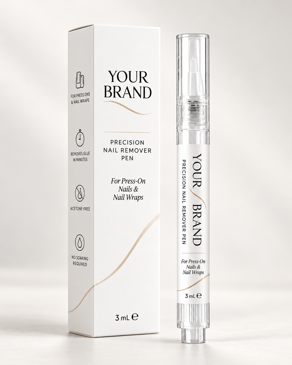 Private label Nail Remover Pen with retail packaging