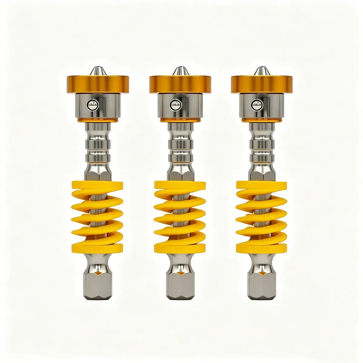 Magnetic Screwdriver Bits Set (Pack of 5) - Spring-Loaded Quick Change Hex Shank Drill Attachment Tool Kits for Electric Drills, Power Tools, Father's Day Gift, Fast Bit Changes, Drill Work