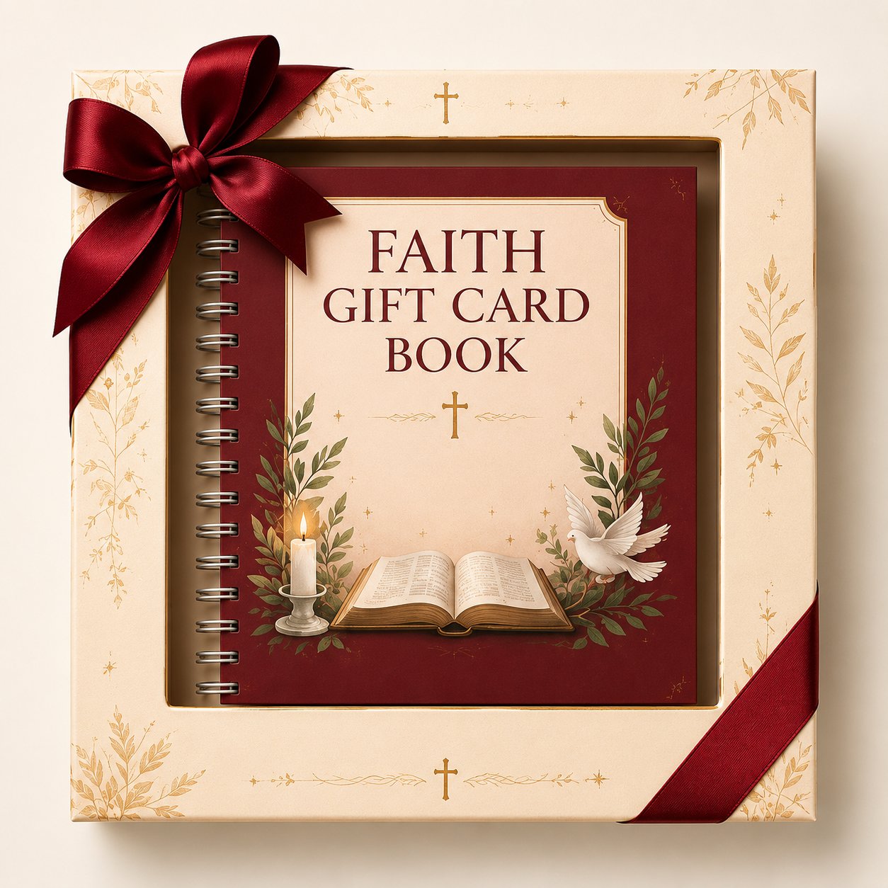✝️ Faith Gift Card Book – 14 Themed Pages for Meaningful Giving