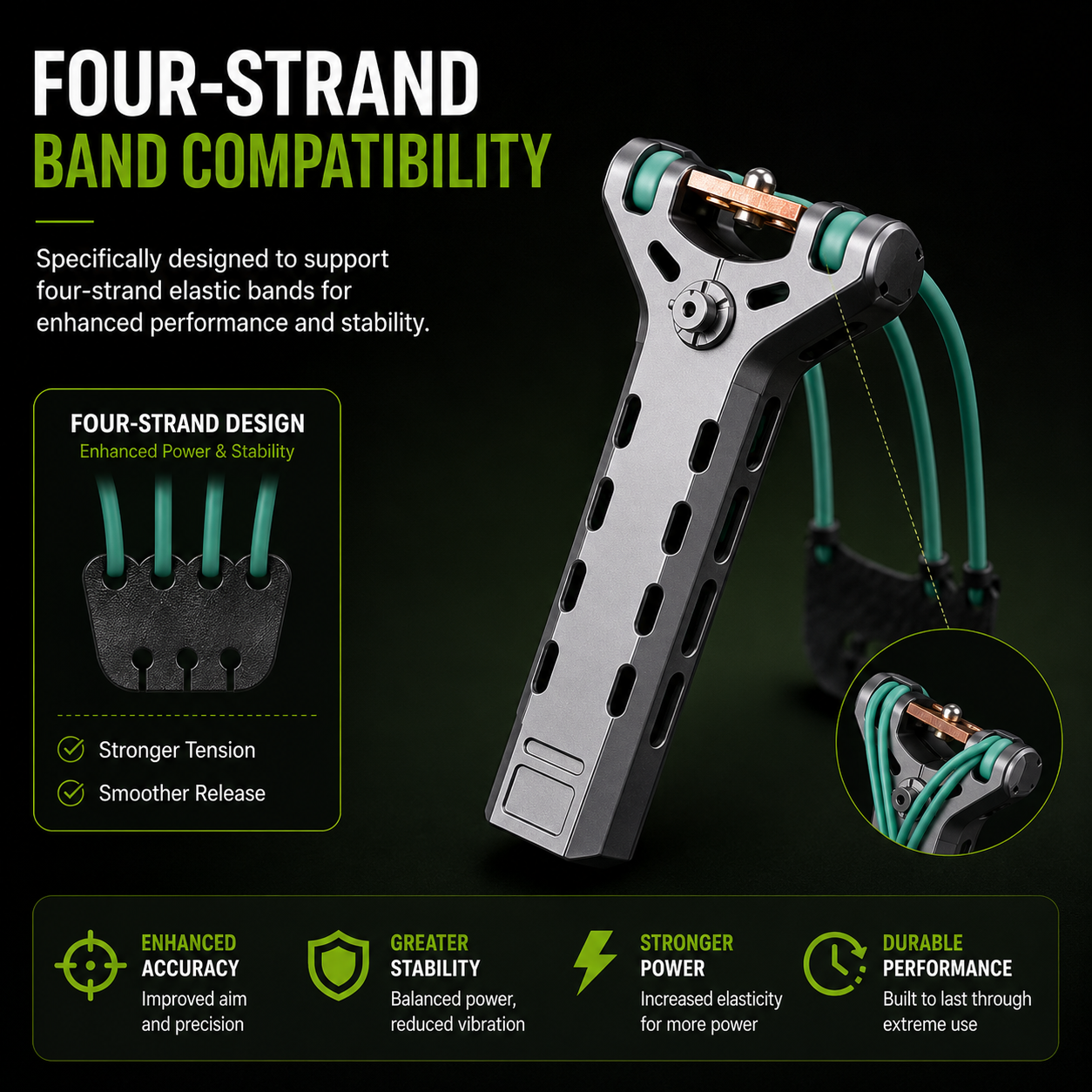 🔥Limited-Time 50% OFF✨Professional Telescopic Aluminum Alloy Auto-Loading Slingshot Full Kit (200 Steel Balls)