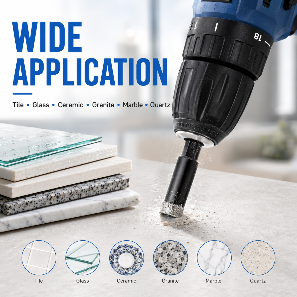 6-Piece Precision Diamond Drill Bit Set